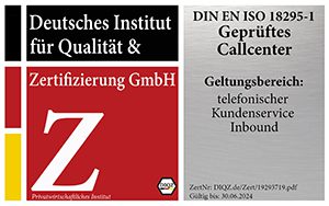 Geprüftes Callcenter nach DIN EN ISO 18295-1